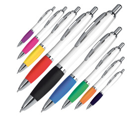 Kugelschreiber mit weißem Schaft